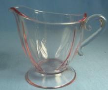 Pink Depression Era ELEGANT Glass Creamer Pitcher