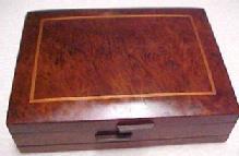 Inlayed BURLED WOOD Cuff Box - Jewelry