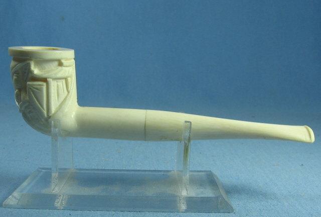 Vintage Hand Carved Ivory Smoking PIPE unsmoked - tobacianna