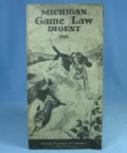Antique 1949 Michigan GAME LAW DIGEST Hunt Manual - sporting