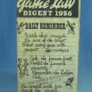 Antique 1956 Michigan GAME LAW DIGEST Hunt Manual - sporting