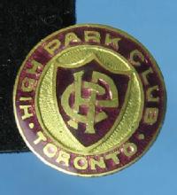 Vintage CURLING Pin Toronto HIGH PARK CLUB Souvenir - sporting