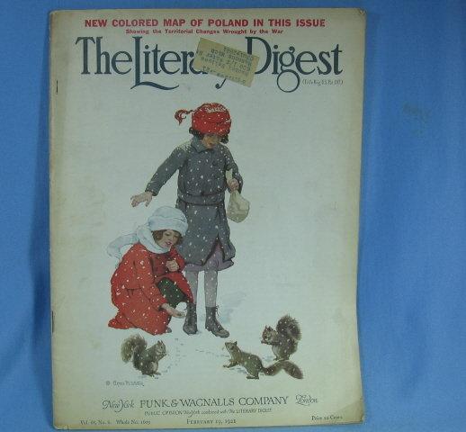 The LITERARY DIGEST Magazine February 19, 1921 - Antique Advertising pages