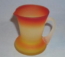 Satin Finish PEACHBLOW Glass Cream Pitcher