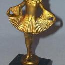SONYA HENIE Cast Metal Figurine w/ Celluloid Face - Metalware