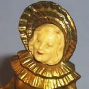 SONYA HENIE Cast Metal Figurine w/ Celluloid Face - Metalware
