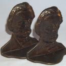 ABRAHAM LINCOLN Cast Iron Bookends - Metalware