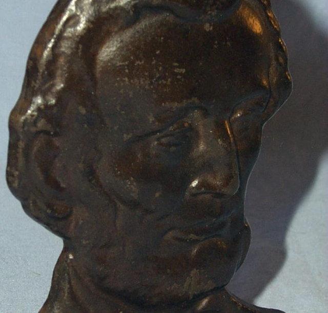 ABRAHAM LINCOLN Cast Iron Bookends - Metalware