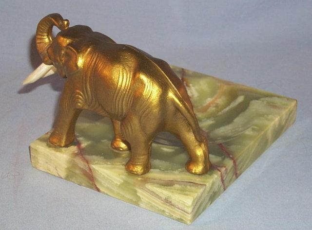 ELEPHANT on Marble Base Pin Tray - Misc.