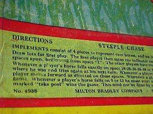 STEEPLE CHASE Game Board - Paper