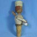 Antique ANRI Mechanical Bottle Stopper PASTRY CHEF - Carved Woodenware