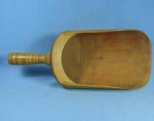 Treen Woodenware SCOOP ~ Tiger Stripe Butternut SCOOP - fine antique