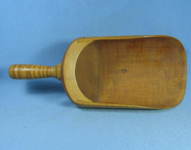 Treen Woodenware SCOOP ~ Tiger Stripe Butternut SCOOP - fine antique
