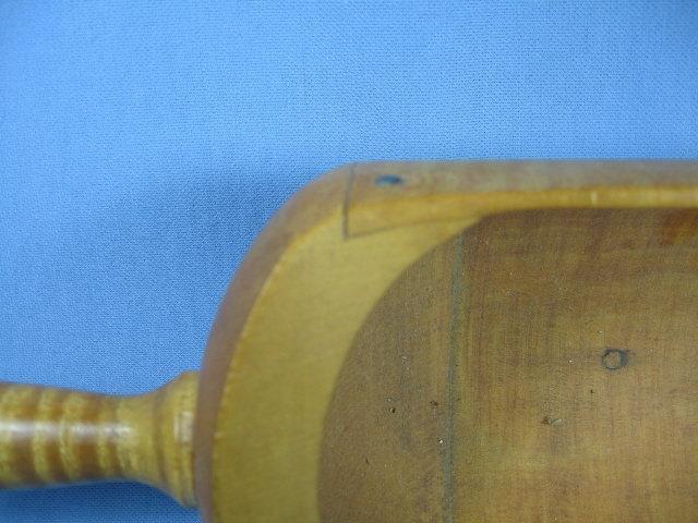 Treen Woodenware SCOOP ~ Tiger Stripe Butternut SCOOP - fine antique