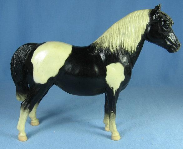 Vintage Breyer SHETLAND PONY 1960-1973 Black Pinto - Model Toy Horse