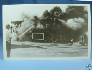 FIRE at SPENCER IOWA RPPC 1931
