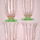 Cambridge Vaseline 4 Footed Water Glasses - Glass