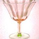 Cambridge (3)Vaseline and Pink Martini Glasses - Glass
