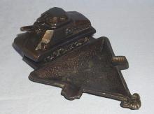 World War II Cast Metal TANK Ashtray - Tobacciana