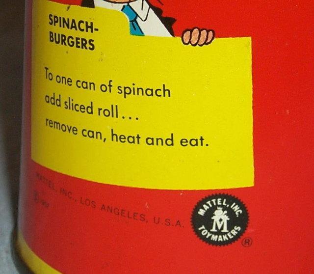 Mattel POPEYE Spinach Can Jack-In-The -Box - Toys