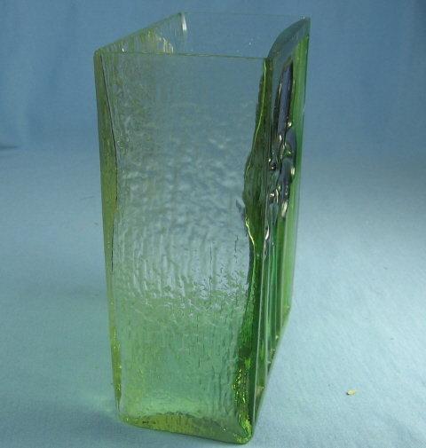 IRIS Flower Vase Vintage Molded & Stained Glass