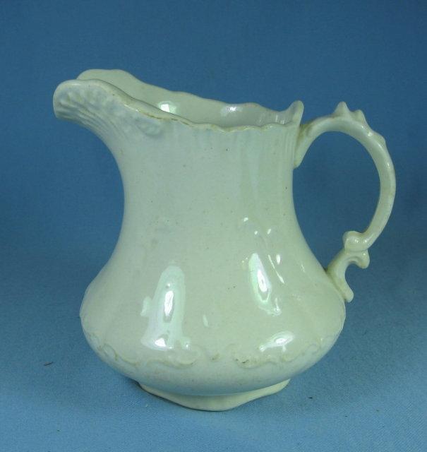 Antique Ironstone Pottery PITCHER Wellsville Co
