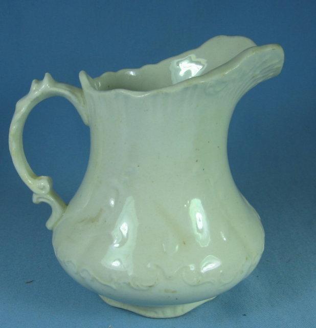 Antique Ironstone Pottery PITCHER Wellsville Co
