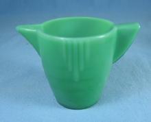 Akro Agate Pitcher - Vintage Green Glass