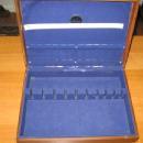 Sterling Silverplate FLATWARE BOX - Vintage Wooden