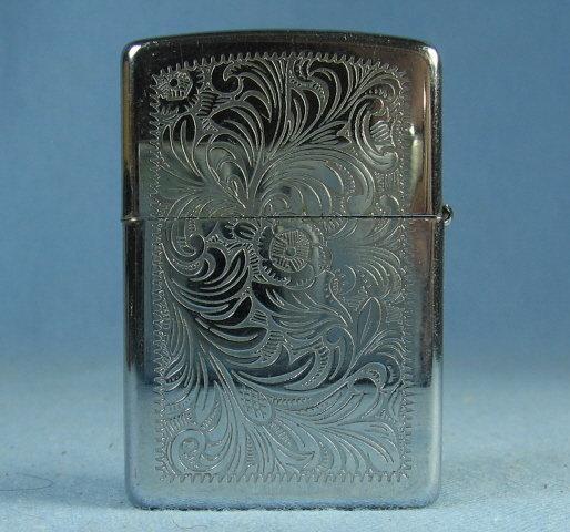 ZIPPO vintage Lighter with Silvertone Brushed Finish - Vintage Smoking Tobacciana