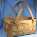 Split Ash Basket Woven - Antique Dbl Bent Oak Handle
