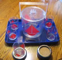 SAIL Boat Nautical Beverage Set - Acrylic Water Glasses Ice Bucket and Serving Tray