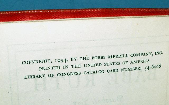 BABE RUTH, BASEBALL BOY Hard Bound Book