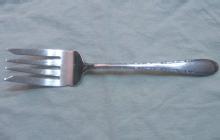 Gorham INVITATION or STEGOR Silverplate MEAT FORK 1940