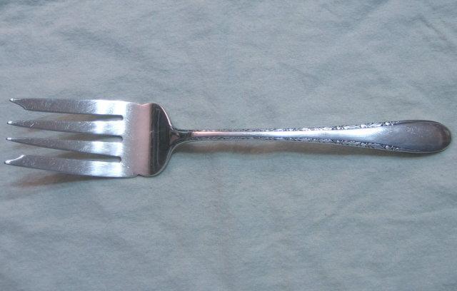 Gorham INVITATION or STEGOR Silverplate MEAT FORK 1940