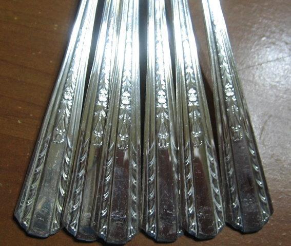 International HOLLYWOOD Silver ICED TEA SPOON 6pc Group