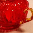 Amberina Moon & Stars Glass Oil Lamp - Fine Art & Lamps