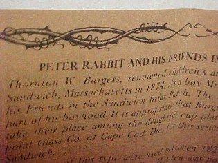 Sandwich Peter Rabbit by Burgess - Glass