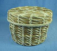PAPAGO Woven Lidded Basket - Vintage Ethnographic