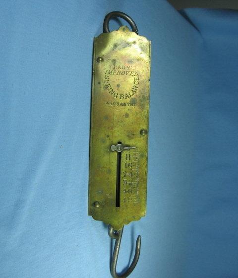 Brass 24# Spring Scale Antique by FRARYS * metalware tool