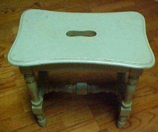 Green Stool Painted Knock Down - Furniture