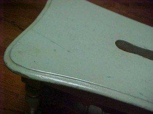 Green Stool Painted Knock Down - Furniture