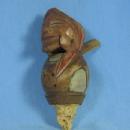 Anri Mechanical MAN & WOMAN KISSERS Corker Bottle Stopper - Antique Carved Wood Folk Art