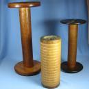 Thread SPOOL Group - Antique Wooden Textile Thread spools