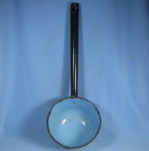 Blue GRANITEWARE Water Dipper or Ladle - Antique metalware
