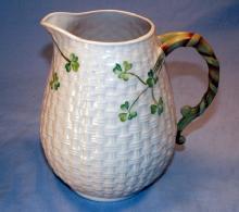 IRISH BELLEEK Shamrock Design Porcelain Milk Pitcher