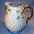 IRISH BELLEEK Shamrock Design Porcelain Milk Pitcher