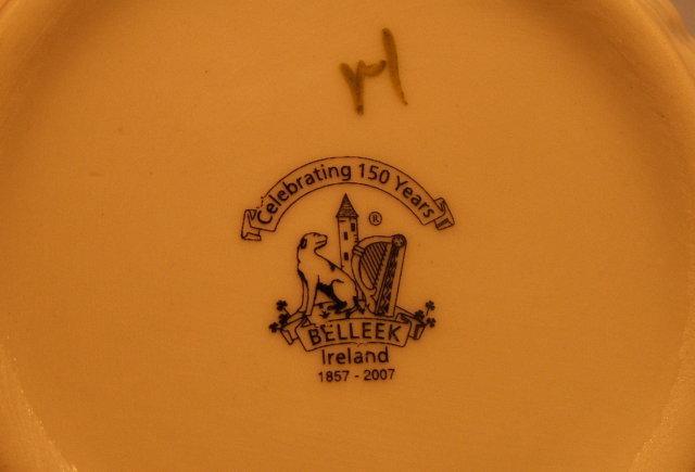 IRISH BELLEEK Shamrock Design Porcelain Milk Pitcher