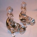 NEW MARTINSVILLE Clear Glass SEAL Bookends