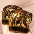 Black ELEPHANT Cast Iron Bookends - Metalware